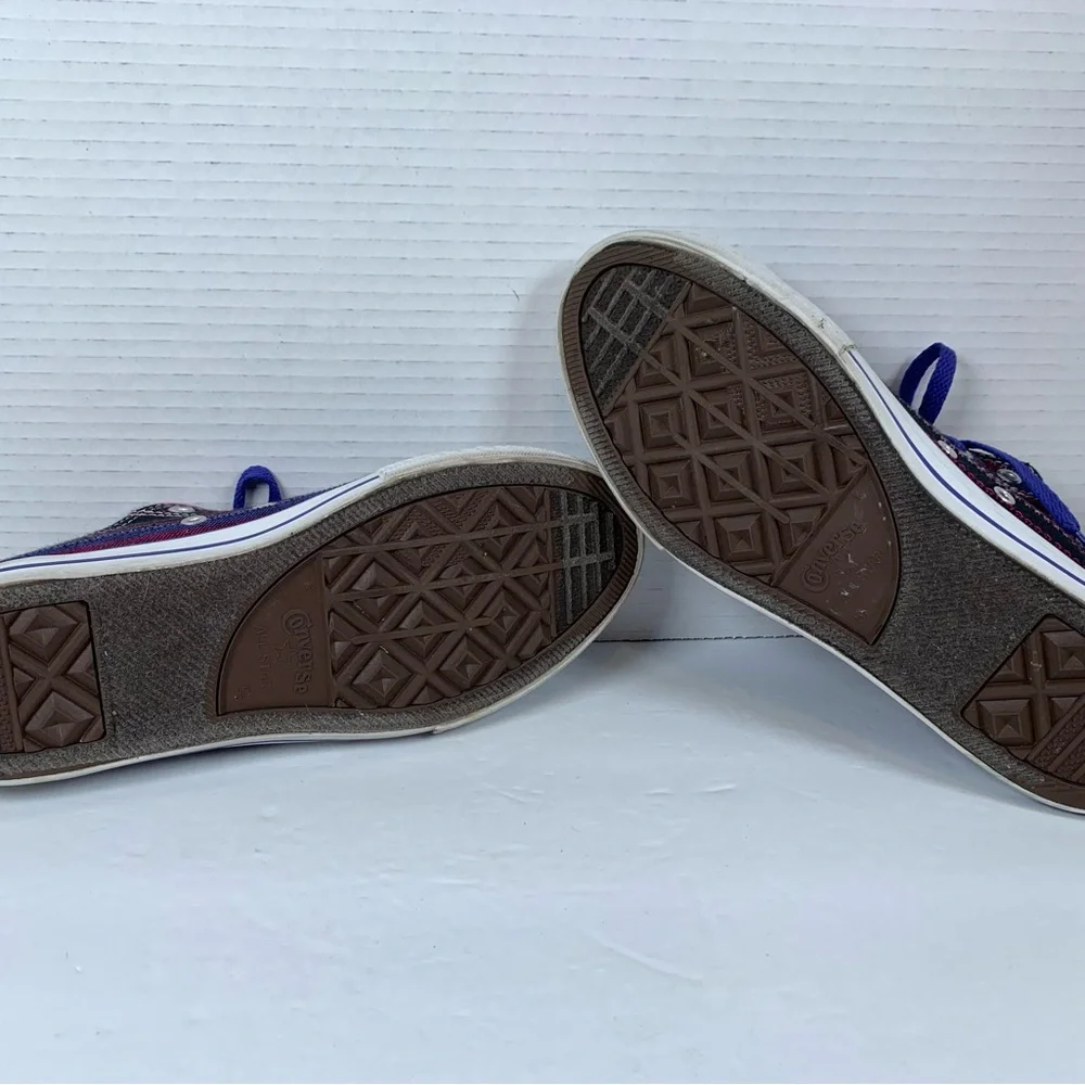 Converse All Star Striped Low Top Junior Sneaker Shoe 648867F Size 5.5 (S128)